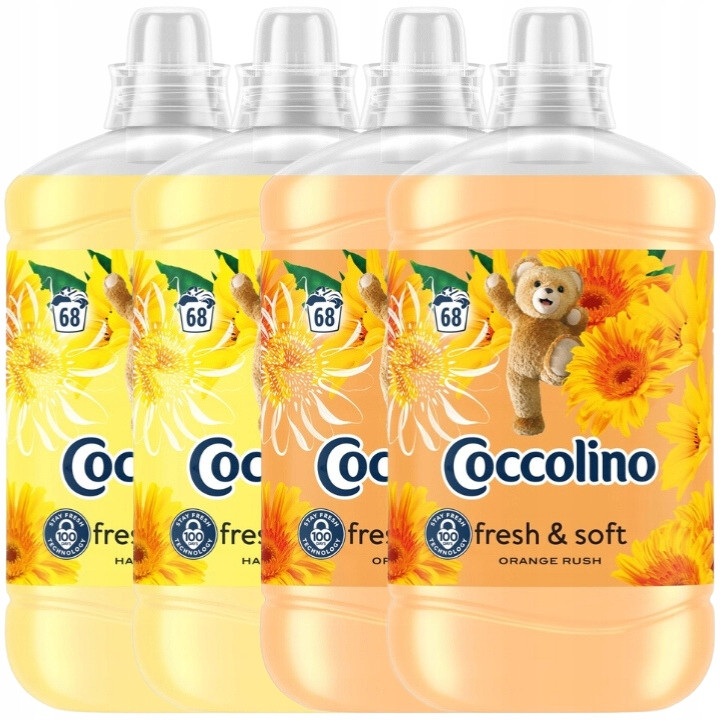 Coccolino tekutá aviváž Fresh & Soft Sada Mix 4x1,7L 272 praní