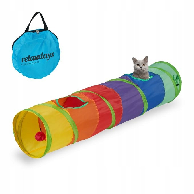 Tunel pro kočky s míčkem na hraní
