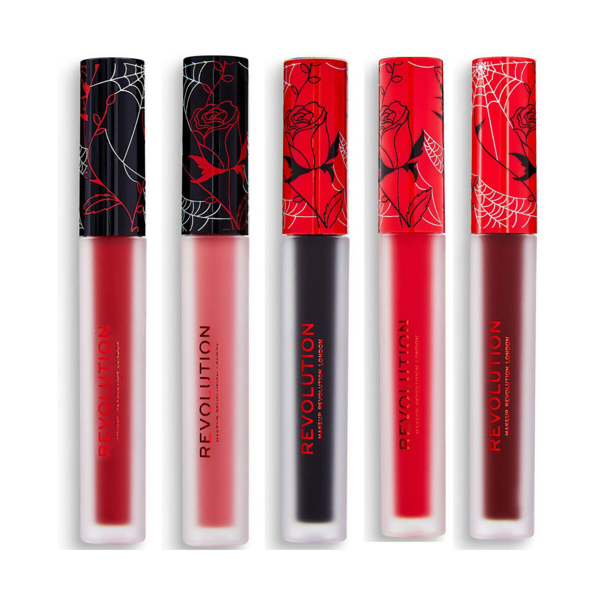 Makeup Revolution  Set of 5 Vinyl Liquid Lipsticks - Nightmare / Bewitched