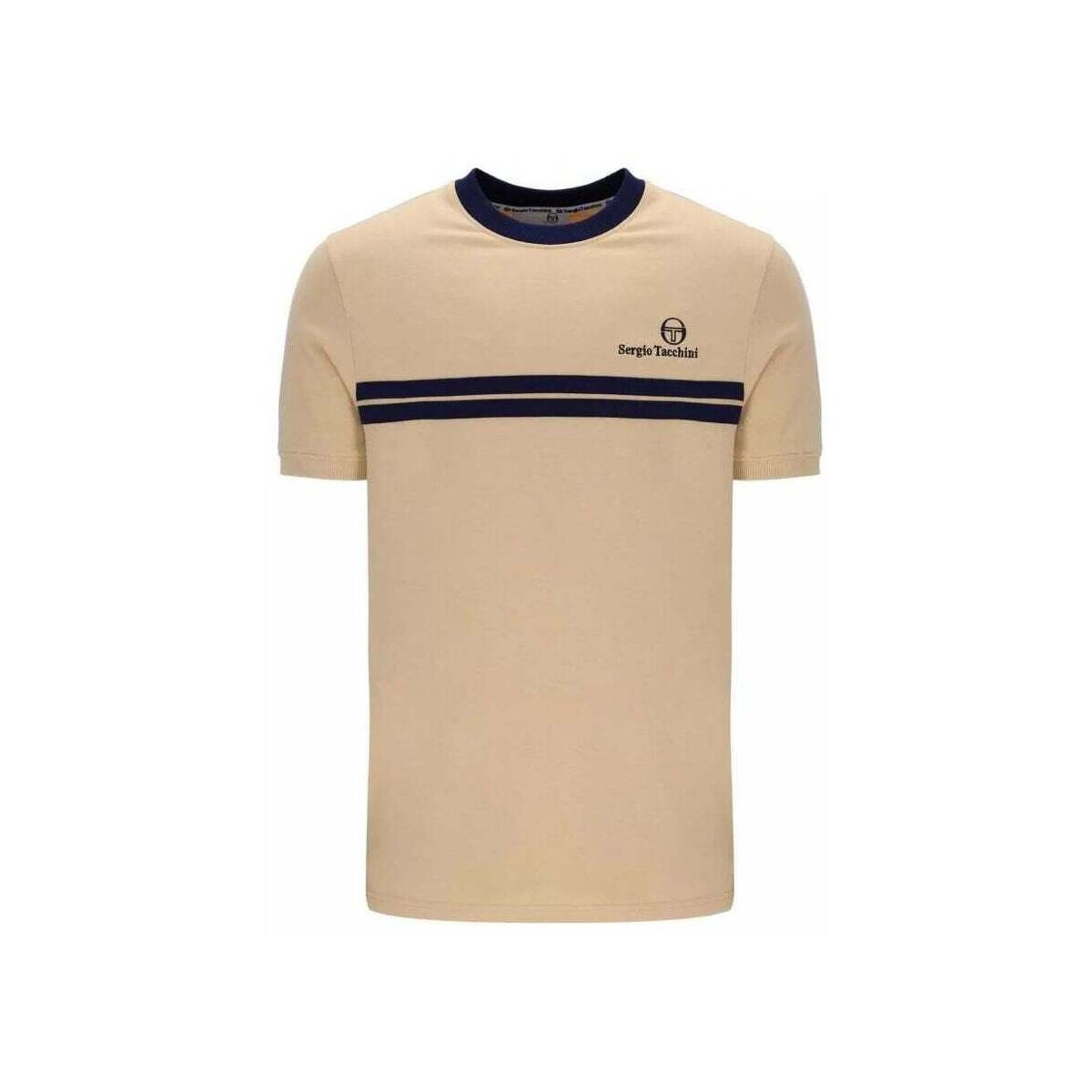 Sergio Tacchini  New Supermac T-Shirt Latte/Maritime Blue  Béžová