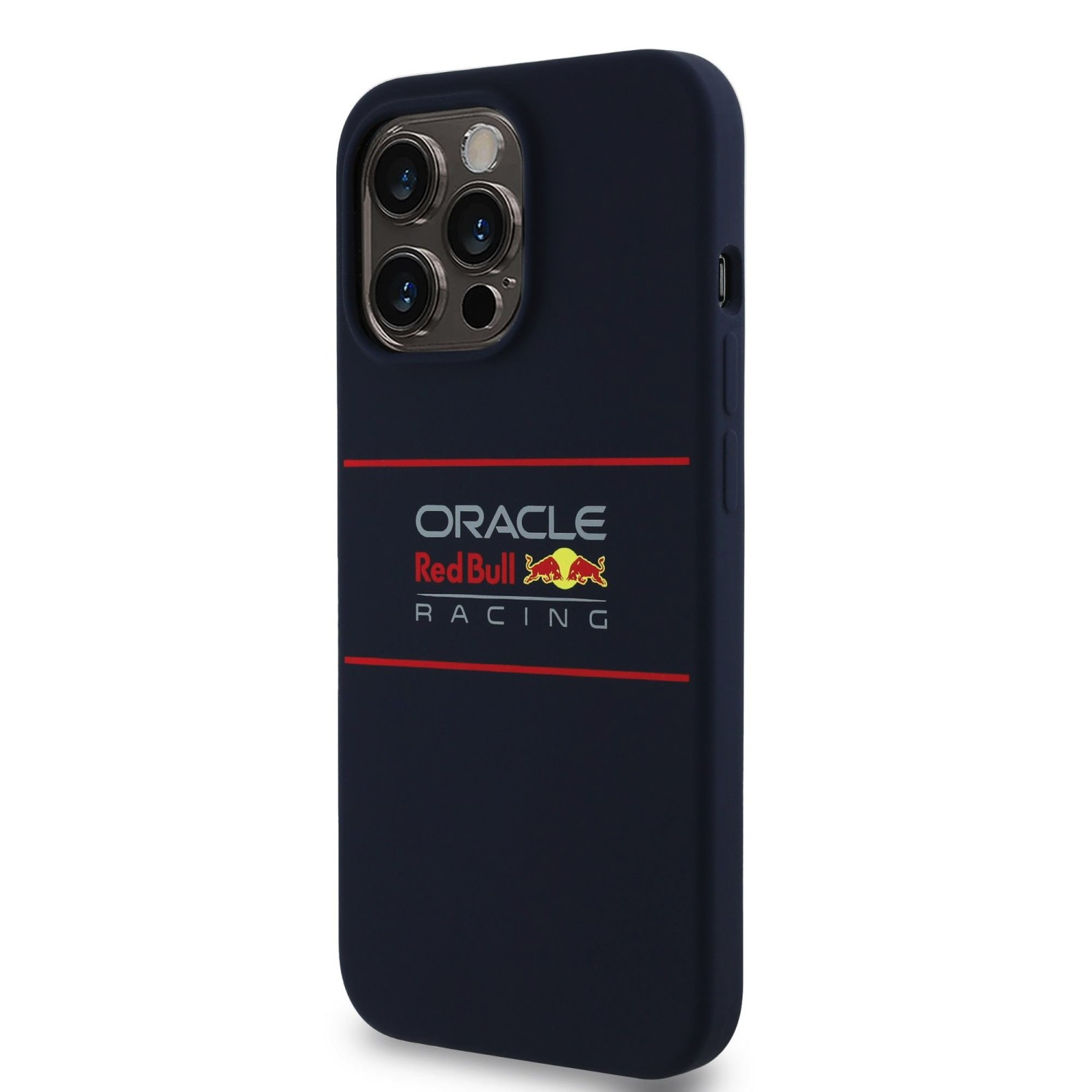 Zadní kryt Red Bull Silicone Horizontal Logo MagSafe pro Apple iPhone 13 Pro, navy