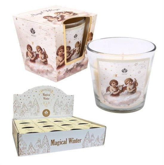 AROME Vánoční svíčka - Angel Wings - 120 g - 0314