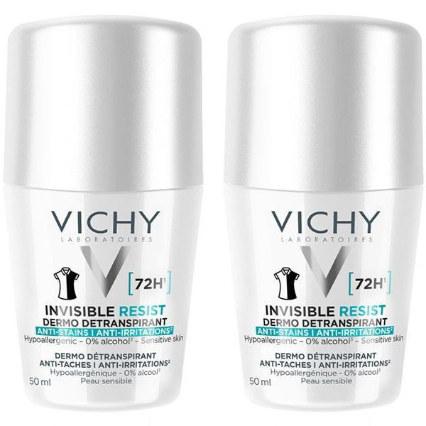 Vichy Sada kuličkových antiperspirantů Invisible Resist 72H (Antiperspirant) 2 x 50 ml