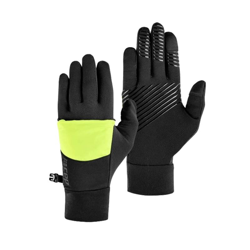 Salming CEP rukavice Cold Weather 2v1 Neon Yellow/Black