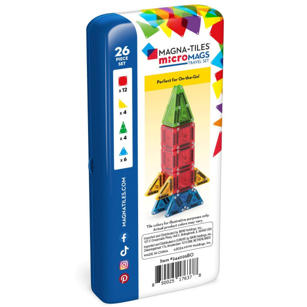 Magna-Tiles Magnetická stavebnice microMAGS Travel Set 26