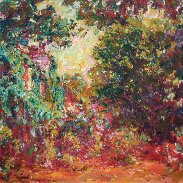 Claude Monet Obrazová reprodukce The Artist's House from the Rose Garden (1922–24), Claude Monet, 40 × 40 cm