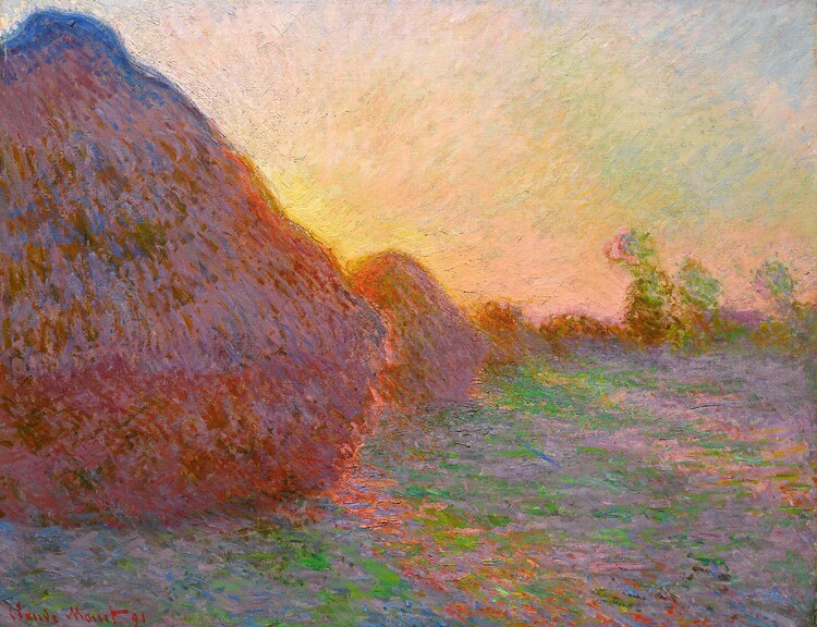 Claude Monet Obrazová reprodukce Haystacks, Claude Monet, 40 × 30 cm