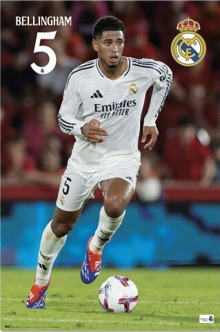 GRUPO ERIK Plakát, Obraz - Real Madrid - 2024/2025 Bellingham, 61 × 91.5 cm