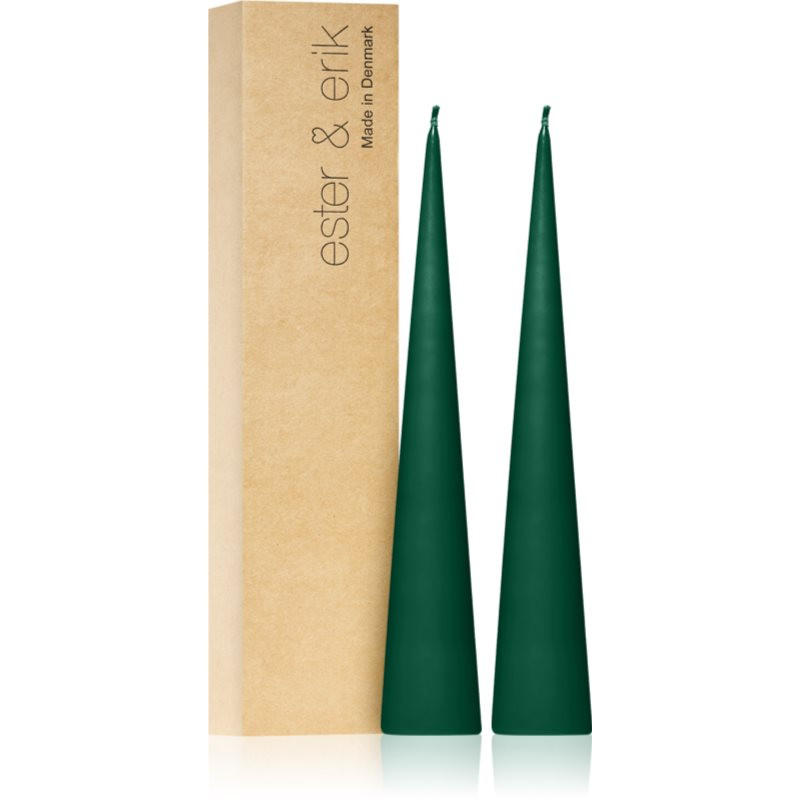 ester & erik cone candles marble green (no. 58) dekorativní svíčka 2x25 cm