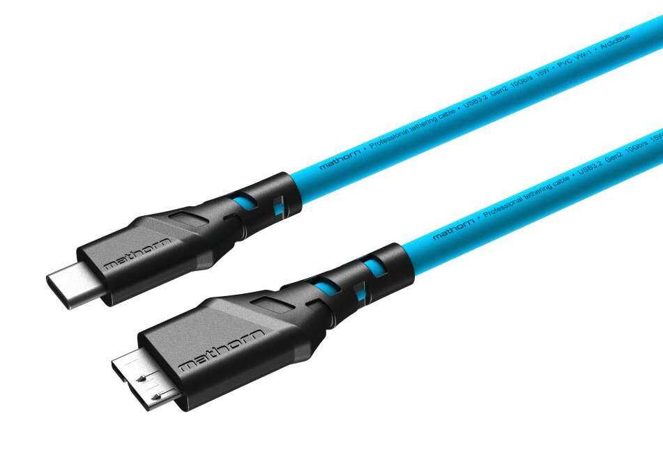Mathorn MTC-230 kabel USB-C na USB Micro B 2 m Arctic Blue