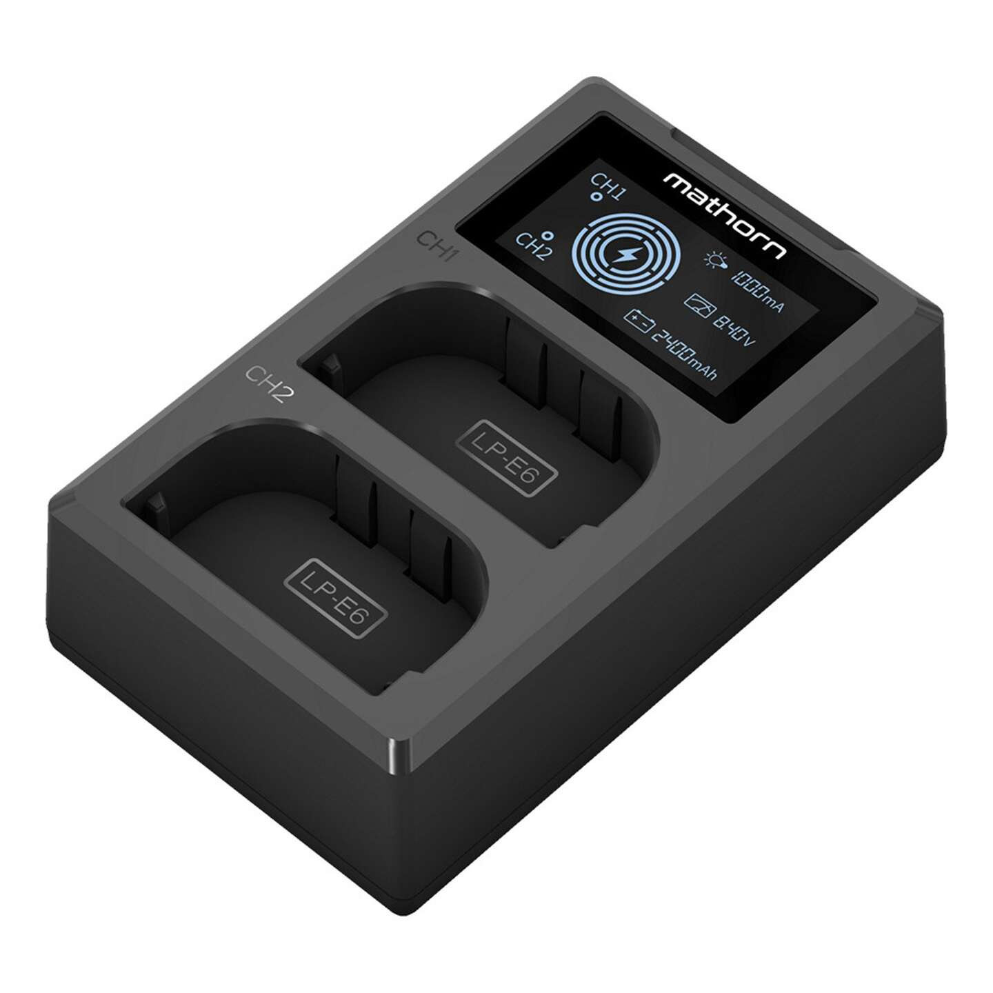 Mathorn MBC-D200 duální USB-C nabíječka pro LP-E6NH