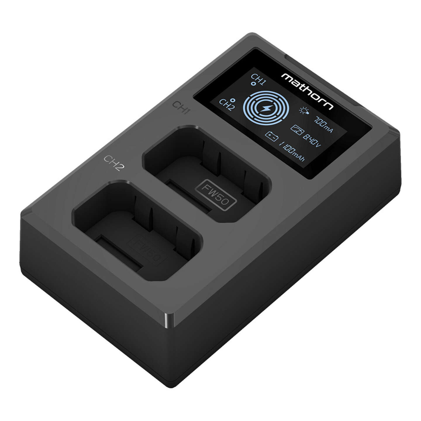 Mathorn MBC-D120 duální USB-C nabíječka pro NP-FW50