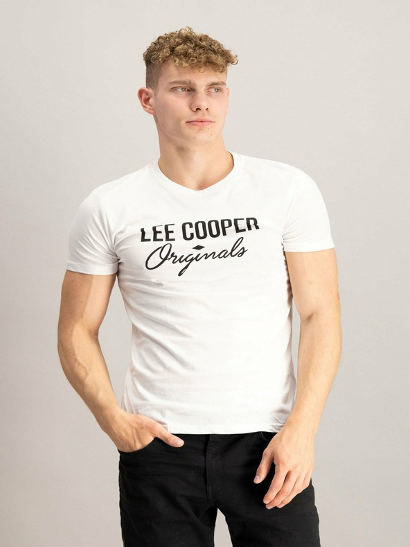 Lee Cooper Logo Triko Bílá