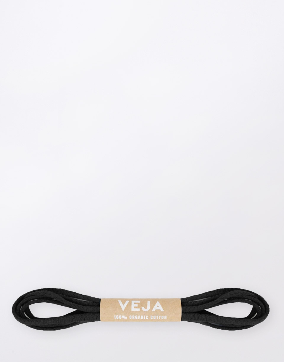 Veja Laces Organic Cotton BLACK 125 CM