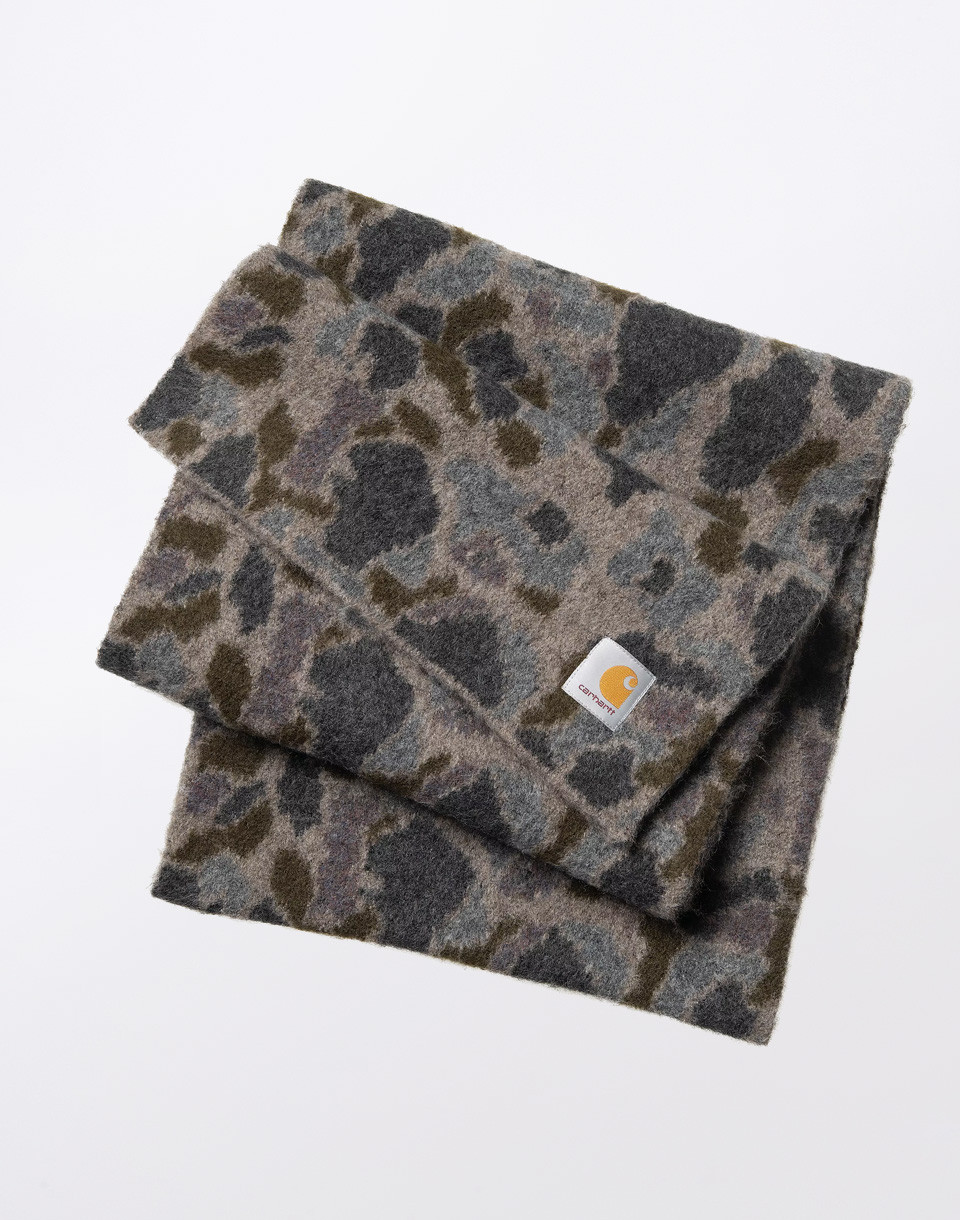 Carhartt WIP Palmer Scarf Camo Duck Jacquard, Grey