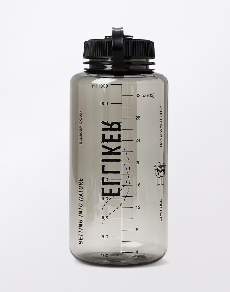 Elliker Water Bottle 32 oz (1000 ml) BLACK