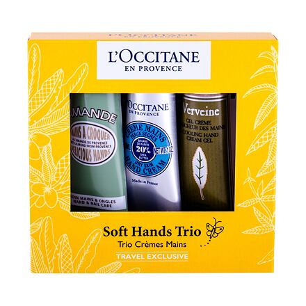 L'Occitane Soft Hands Trio : krém na ruce Amande 30 ml + krém na ruce Shea Butter 30 ml + krém na ruce Verveine 30 ml pro ženy