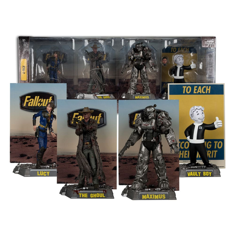 McFarlane | Fallout - sběratelské sošky Lucy & Maximus & The Ghoul & Vault Boy (Movie Maniacs) 15 cm