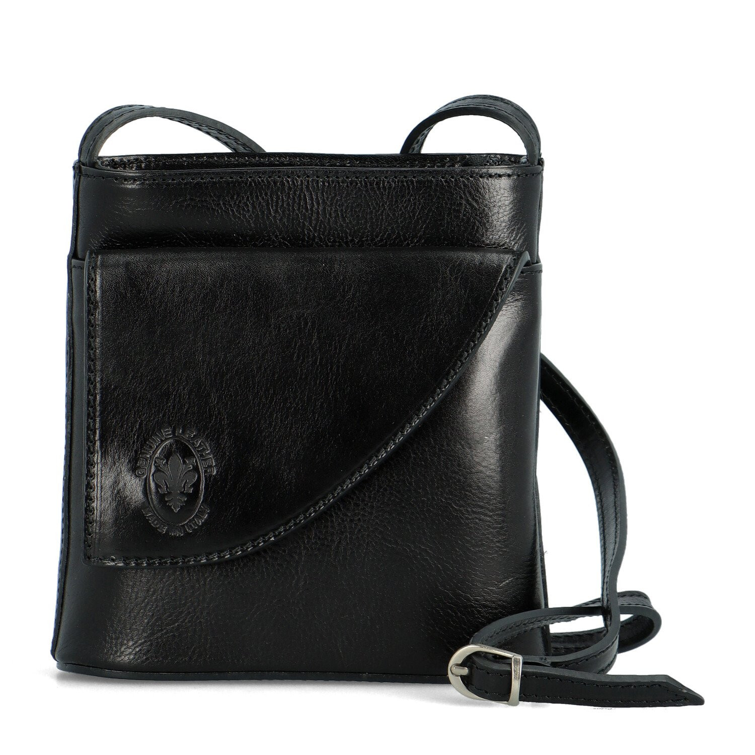 Luxusní dámská kožená crossbody kabelka Sweara, černá