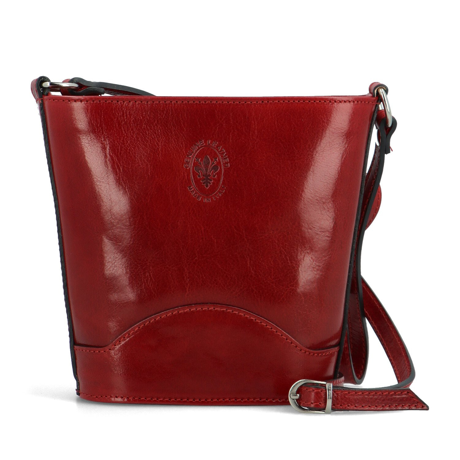 Luxusní dámská kožená crossbody kabelka Yllva, vínová