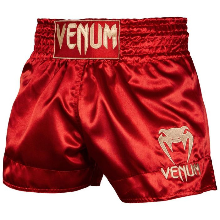 Muay Thai Shorts Classic Red/Gold S - VENUM