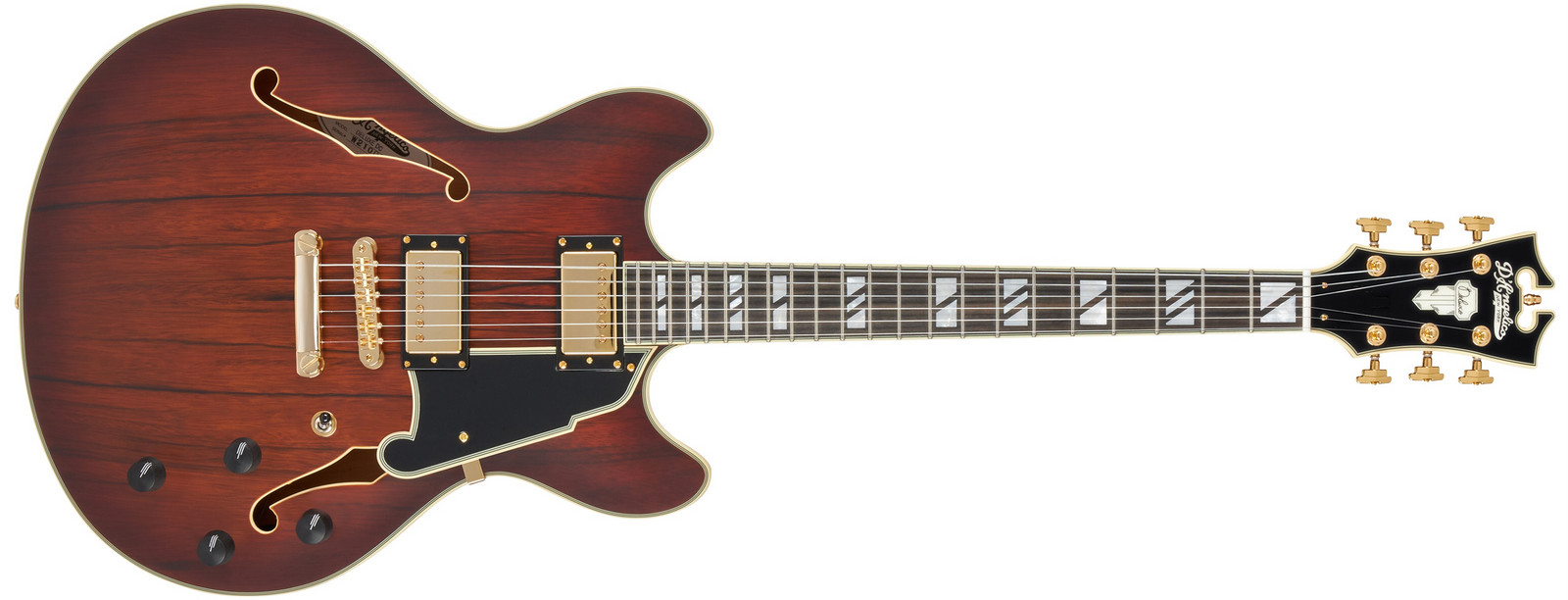 D'Angelico Deluxe DC Satin Brown Burst