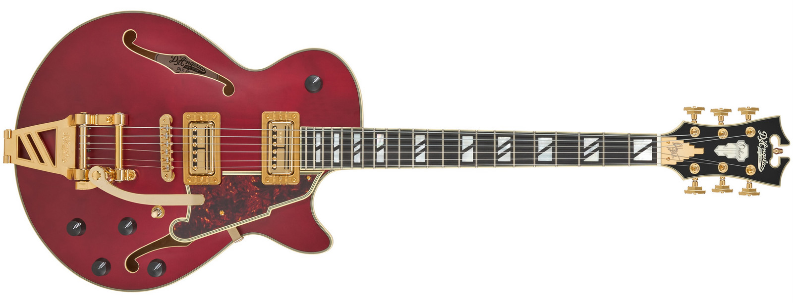 D'Angelico Deluxe Bob Weir 3 Satin Trans Wine