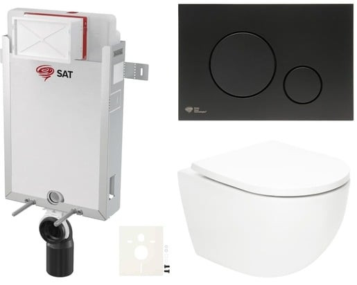 Závěsný wc set k zazdění SAT Fusion SIKOSZTORFU68