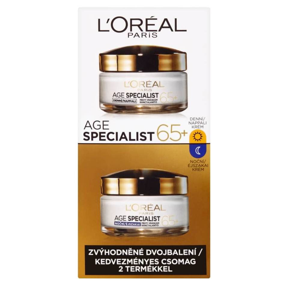 L'ORÉAL Paris Age Specialist 65+ Duopack Denní krém + noční krém 2 x 50 ml