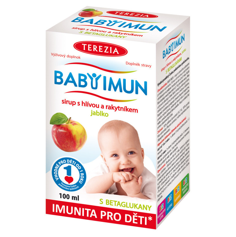 TEREZIA Baby imun sirup s hlívou a rakytníkem jablko 100 ml, poškozený obal