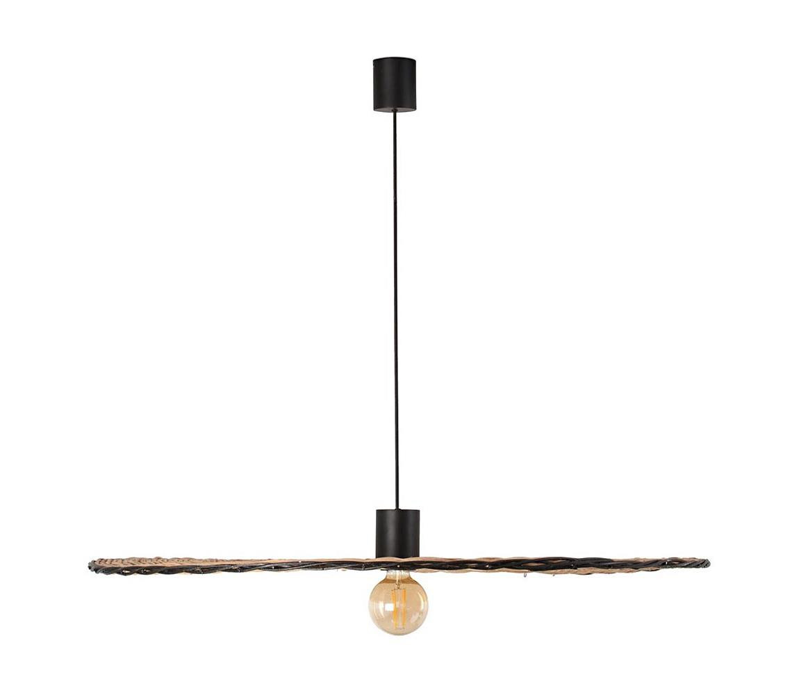 FARO Barcelona FARO 68590-70 - Lustr na lanku COSTAS 1xE27/15W/230V pr. 100 cm černá/ratan