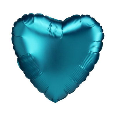 Balónek fóliový Srdce tyrkysová matná Albi