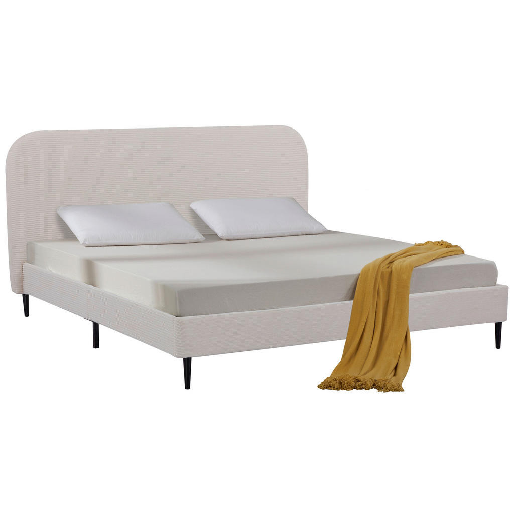 Livetastic ČALOUNĚNÁ POSTEL, 180/200 cm, dřevo, kov, textil, přírodní barvy