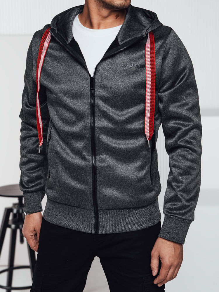 Bluza męska z kapturem ciemnoszara Dstreet