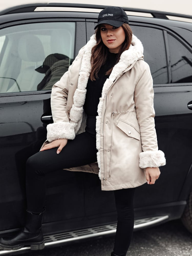 Kurtka zimowa damska parka ARCTIC beżowa Dstreet