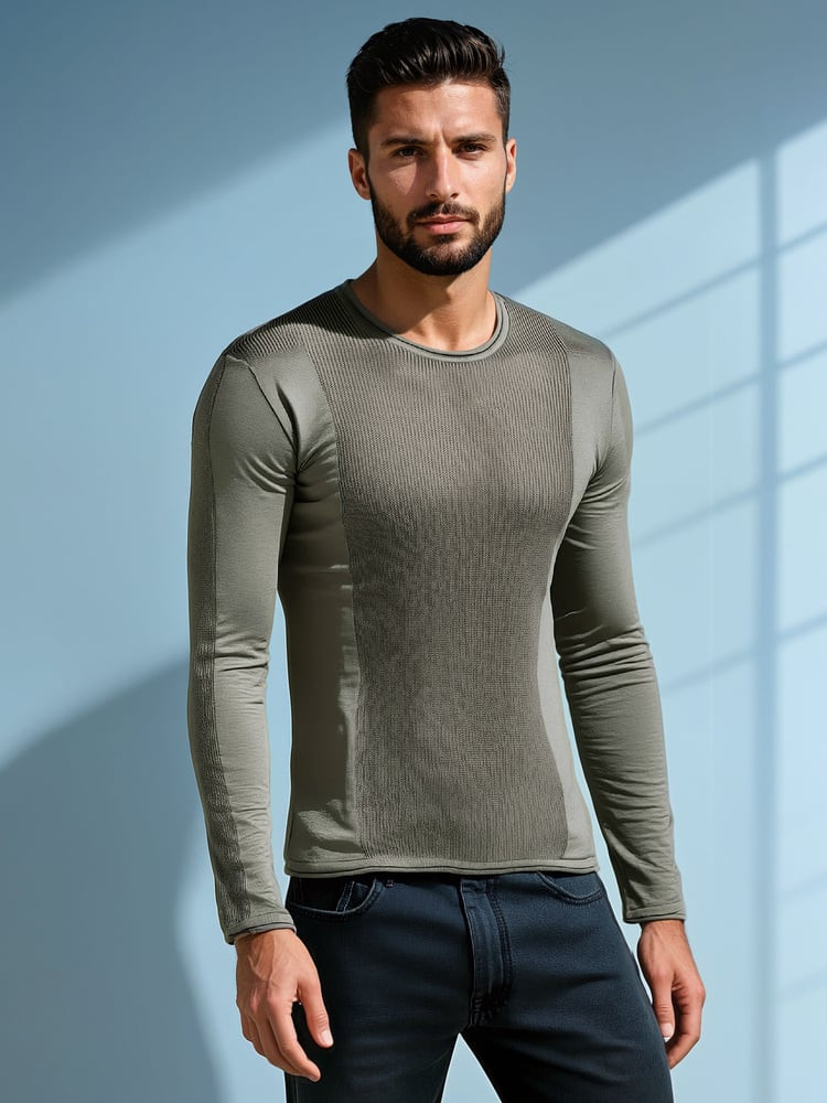 DStreet Sweter męski khaki