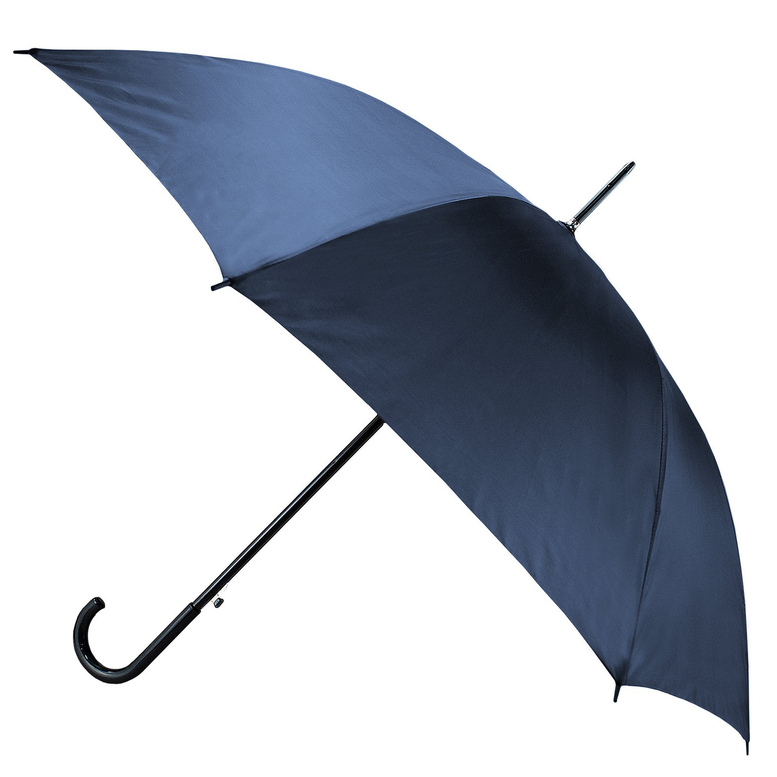 Semiline Unisex's Long Semi-Automatic Umbrella With A Wrap-Around Handle L2037-1 Navy Blue