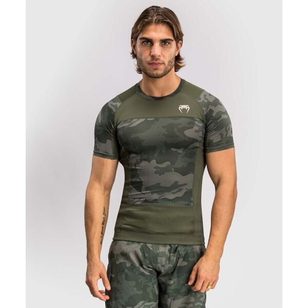 Venum G-FIT AIR RASHGUARD Pánské sportovní triko, khaki, velikost