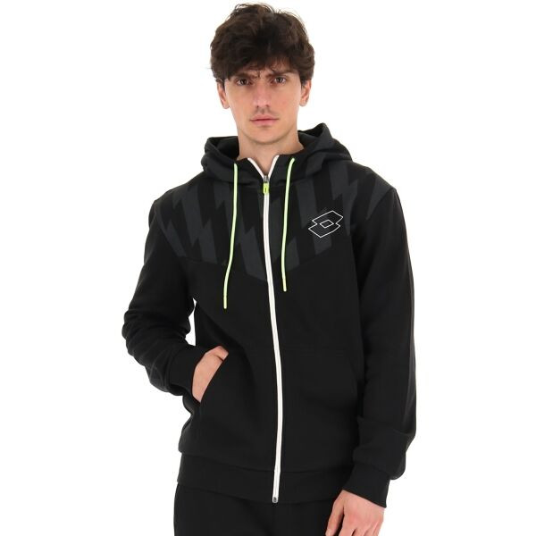 Lotto LOGO VI FULL-ZIP HOODIE Pánská mikina, černá, velikost