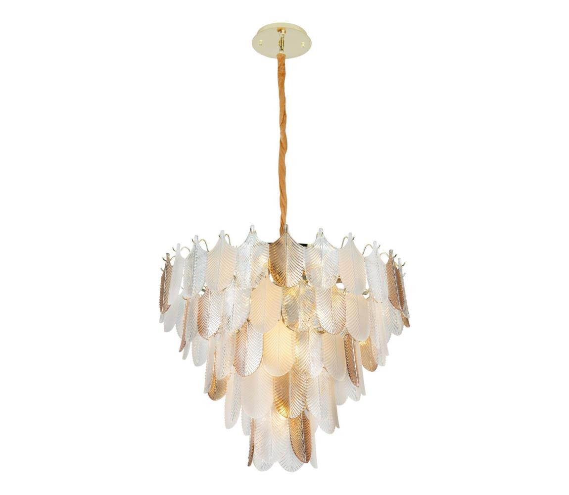 MAXLIGHT MAXLIGHT P0418 - Lustr na řetězu ARWENA 15xE14/40W/230V pr. 80 cm zlatá