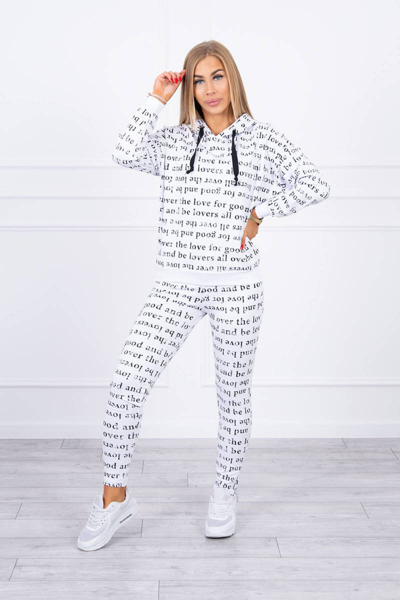 Sada s bílým potiskem