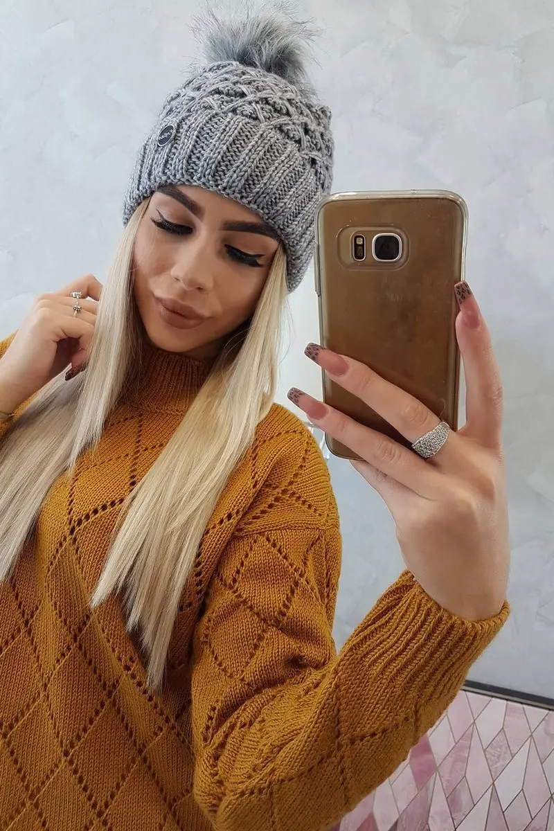 marka niezdefiniowana Čepice K165 tmavě šedá