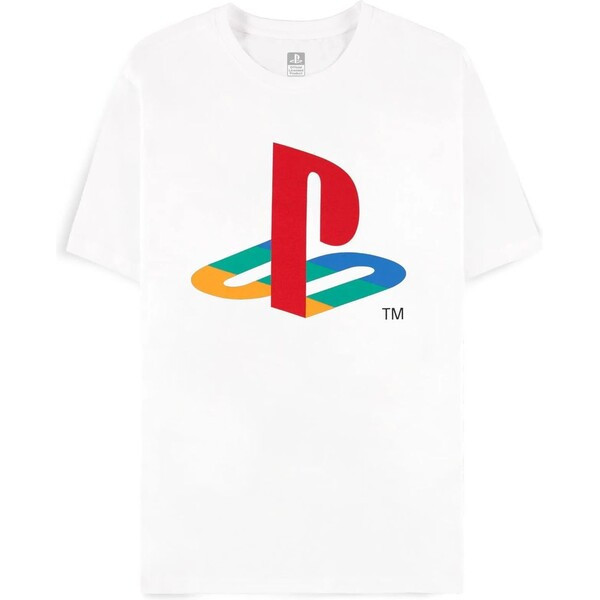 Tričko PlayStation - Logo Classic bílé M