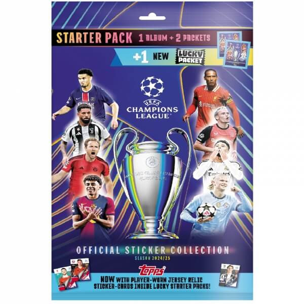 Topps Champions League 2025 Album Pack - album + 2 balíčky samolepek
