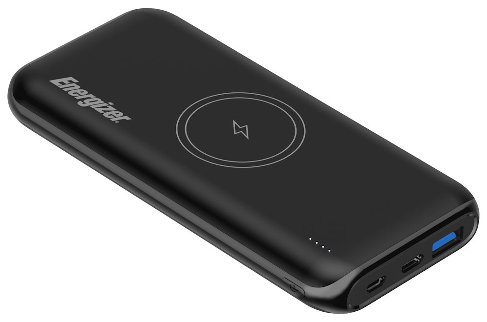 Energizer powerbanka QE10009PQ 10000mAh, Power Delivery, bezdrátové nabíjení, černá