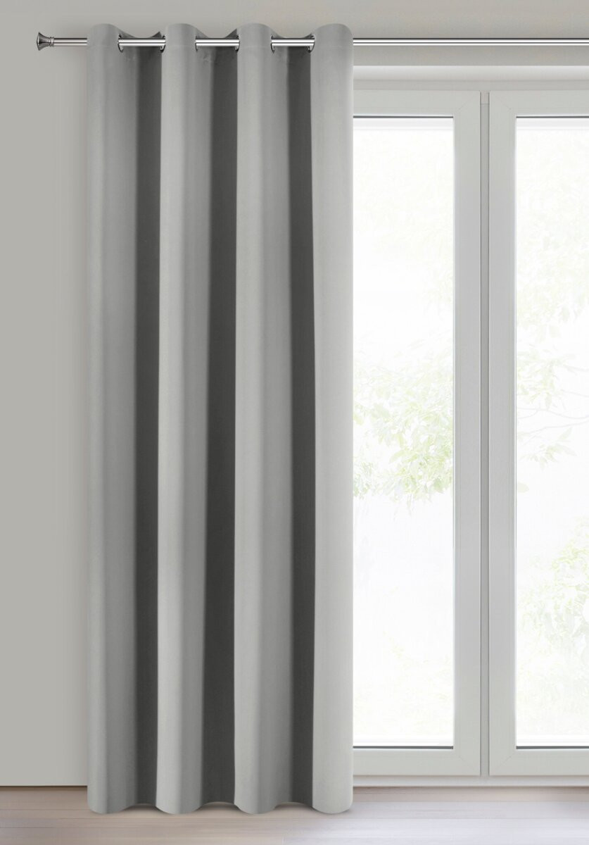 Dekorační závěs s kroužky zatemňující NEFRIT 140x250 cm světle šedá (cena za 1 kus) MyBestHome