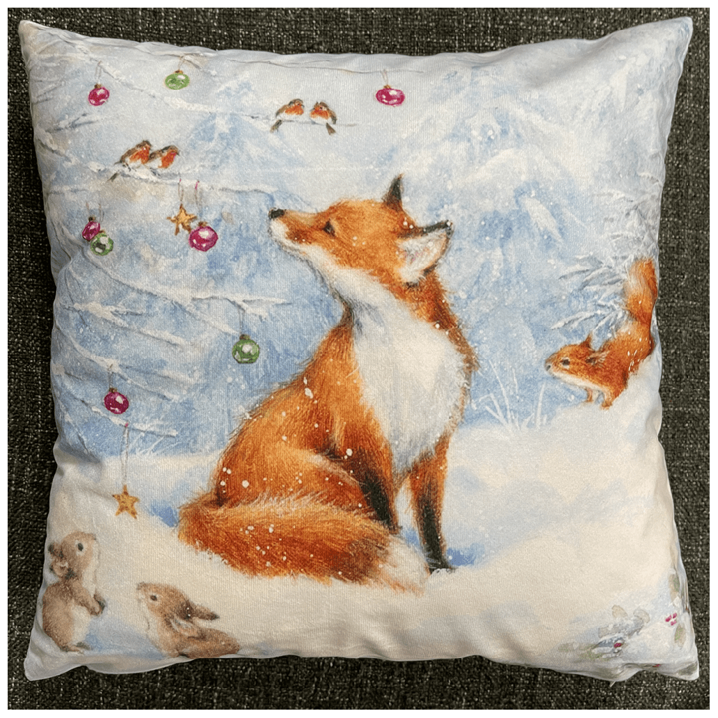 Vánoční polštář ZIMNÍ LIŠKA 40x40 cm Mybesthome Varianta: Povlak na polštář, 40x40 cm