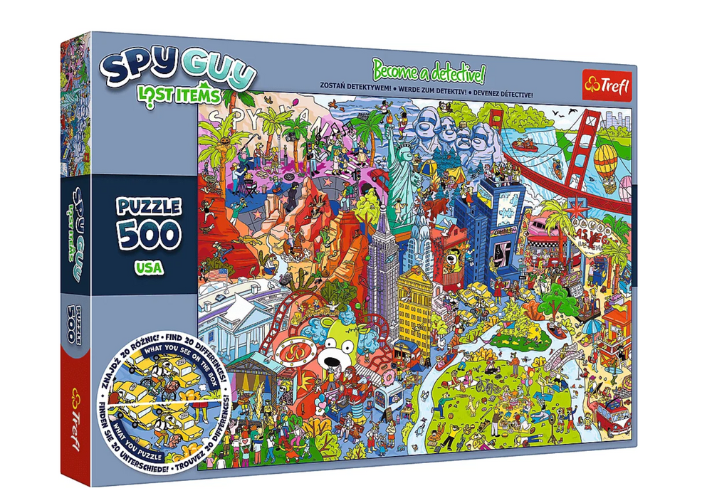 TREFL Puzzle Spy Guy Najdi rozdíly USA 500 dílků Trefl