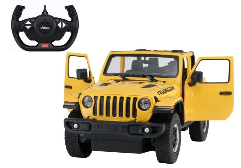 Mamido RASTAR Auto na dálkové ovládání RC Jeep Wrangler Rubicon 1:14 Rastar žluté