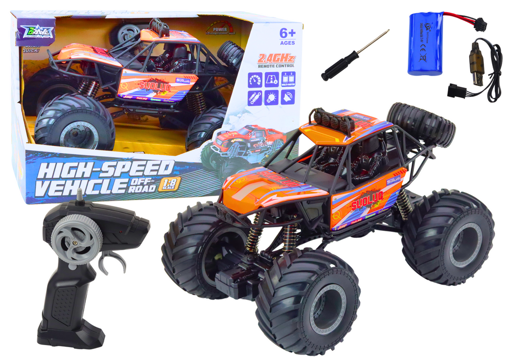 mamido Terénní auto na dálkové ovládání RC 1:8 oranžové